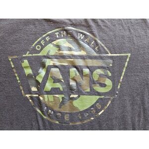 Vans Men's Black Camoflage Short Sleeve Skater EUC Graphic T-Shirt, Size XL